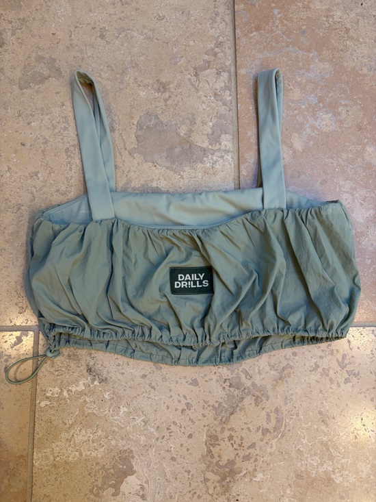 Daily Drills Other - Daily Drills Women's Bubble Top Bra Crop Nylon Drawstring